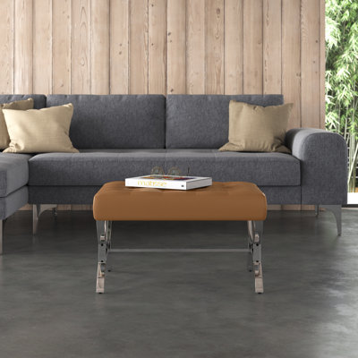 Alexuis Faux Leather Ottoman