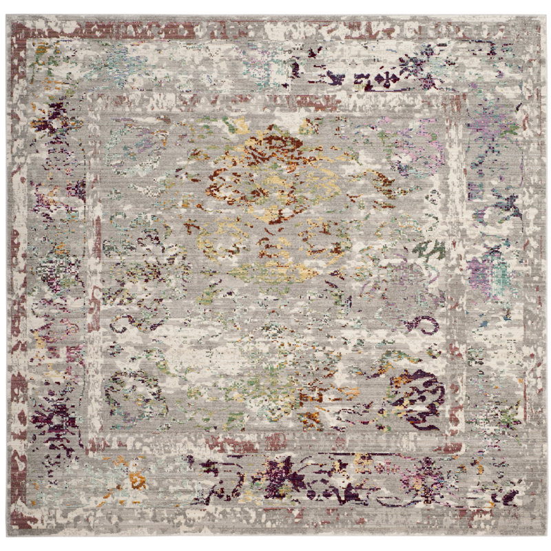 Heyley Performance Oriental Rug, Square 6'7"