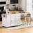 74.8" Kitchen Island With Extendable Dining Table, Kitchen Storage Cart With 3 Drawers, Power Outlet, Rolling Kitchen Island On Wheels With Spice Rack And 2 Door Cabinet, For Kitchen-893217716