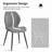 Boucle Dining Chairs Set Of 4, Upholstered Side Chair With Metal Legs, Gray-492382062