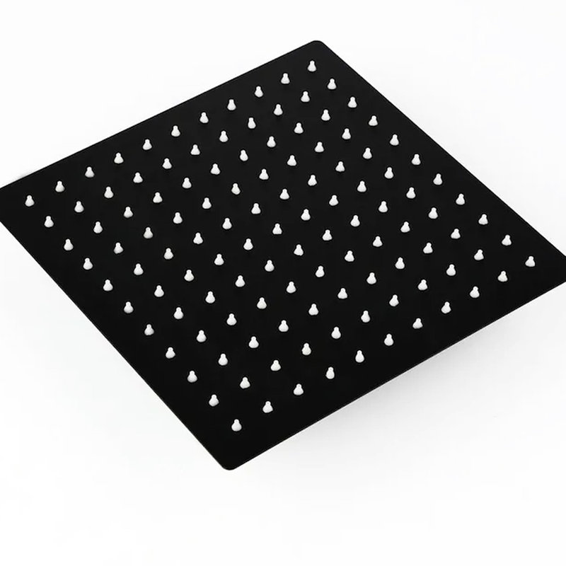 Douche murale - noir mat, pomme de pluie 10 po, main avec boyau de 59 po, débit réglable, finition laiton noir pour salle de bain, installation facile, débit d'eau, valve à disque en céramique, utilisation résidentielle