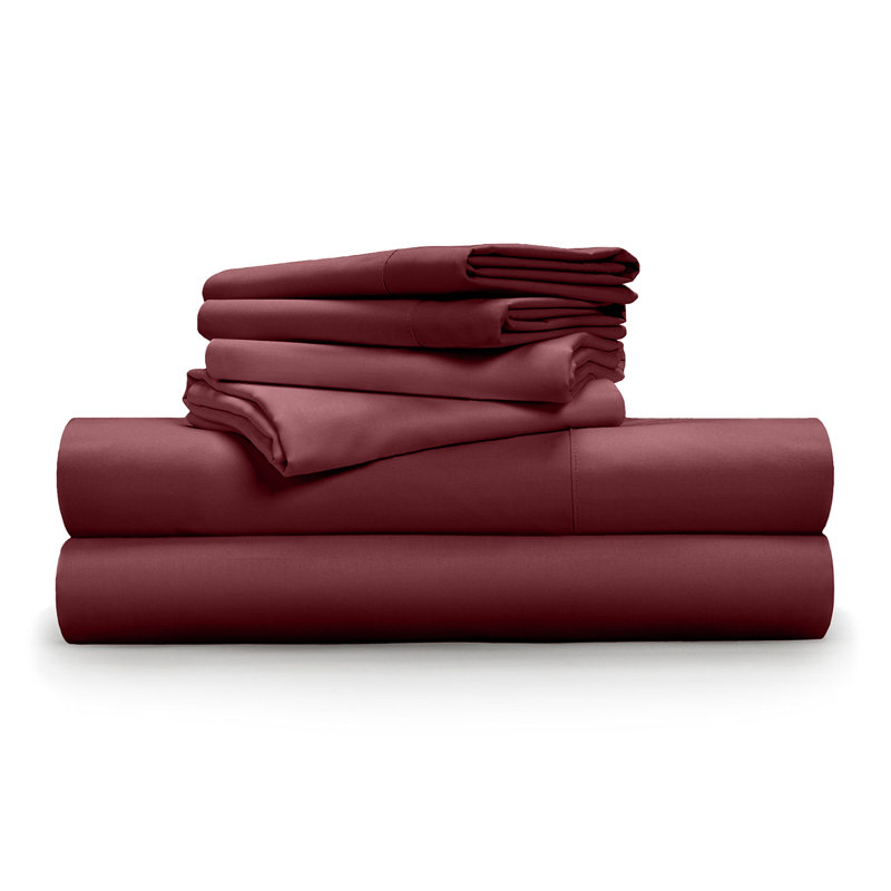 Ensemble de draps Luxe, Très grand californien, Prune