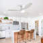 Ventilateur de plafond encastré en bois massif de 52 pouces avec moteur à courant continu réversible à télécommande à 6 vitesses pour la maison