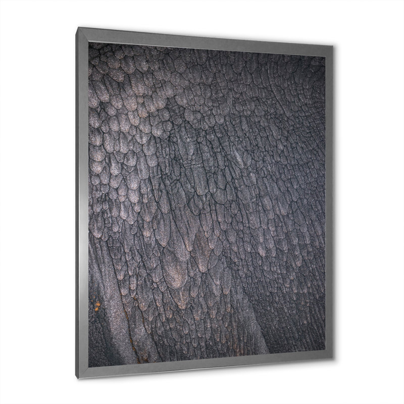 Golden On Gray - art sur toile moderne, Cadre photo argenté, H 16 po x l 32 po x P 1 po