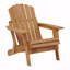 Chaise Adirondack d'extérieur, dossier et siège de lit pliants en bois pré-assemblés