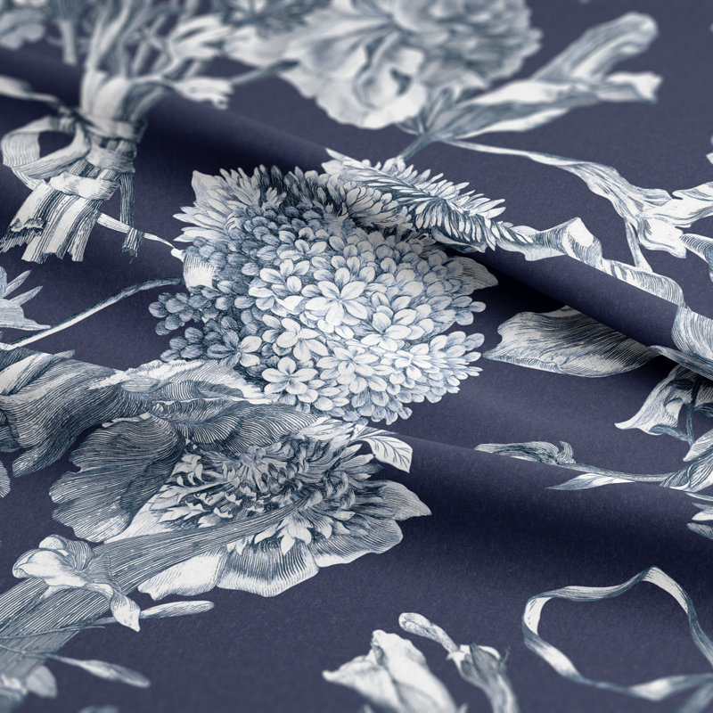 Ensemble d'édredon en coton indigo Alexandria, Édredon grand + 7 articles supplémentaires
