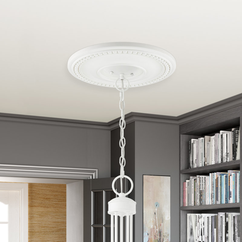 Cavandale Ceiling Medallion, White, 1.5" H