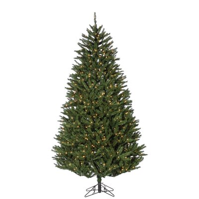 7.5' Green Pine Artificial Christmas Tree with 800 Clear White Lights -  The Holiday Aisle®, 339227D24DD642239301B1BA350E0290