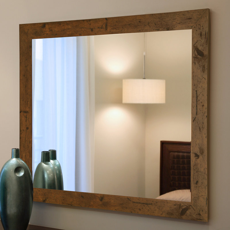Miroir mural Carise, H 40 po x l 30 po, Noyer clair