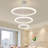 3-Ring Modern Led Chandelier Silver-130132107
