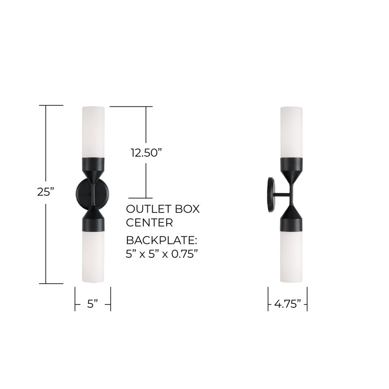 Devon Wall Sconce, Matte Black