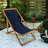 Reclining Beach Lounge Chair - Adjustable Reclining Sling Chair, Navy-717317178