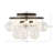 Faye 18-in Matte Black Semi-Flush Mount with Smoked Glass-1654996310-1654996311
