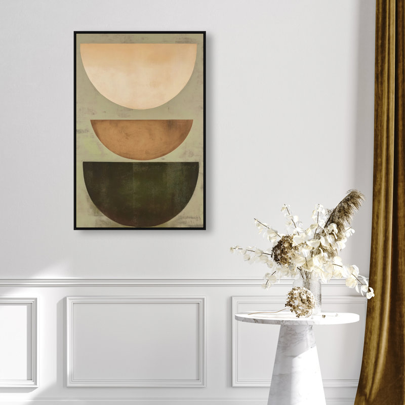 Sun-Kissed Minimalism III Canvas Abstract Print by Oliver Gal, Black Frame, 10 x 15, 37"H x 25"W, Black Frame