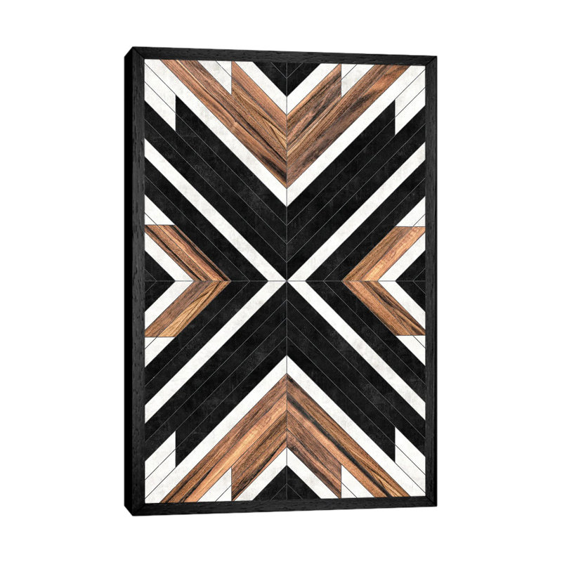 Urban Tribal Pattern No.1 by Zoltan Ratko - Print on Canvas, 101.6 cm H x 66.04 cm W, Black Framed