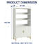 165cm H x 45cm W Plastic Bookcase