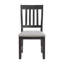 Chaise d'appoint de salle à manger Giambrone avec tissu espresso gris clair (2 par boîte)