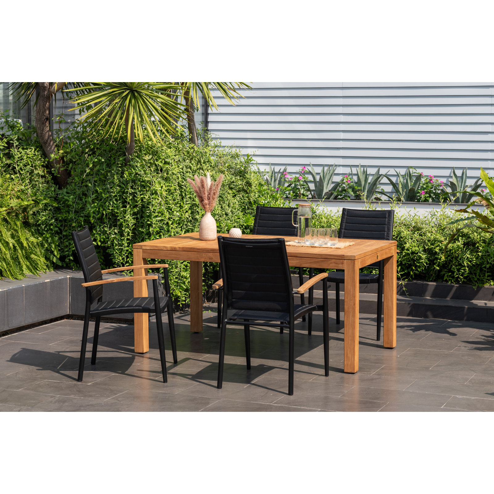 Cenka 63" Teak Patio Dining Set