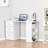 47" Modern Home Office Computer Desk Bookcase Combo Writing Table Workstation With 3 Drawer And Storage Shelf - White