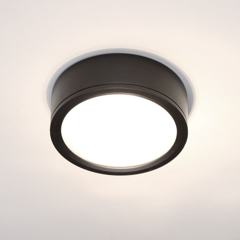 Tube 1 - Light Flush Mount, Black