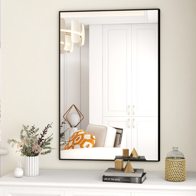 Miroir de salle de bain Maranto, Noir, 36 po x 24 po