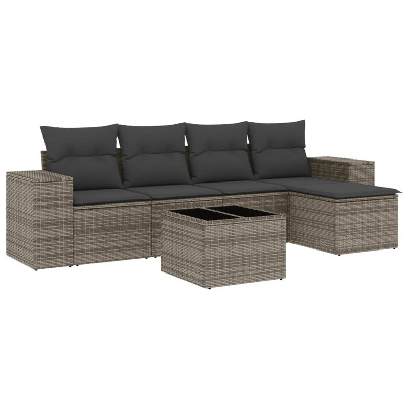 Ensemble de canapé de jardin Vidaxl gris