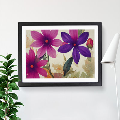 Epic Watercolour Flowers - Framed Print