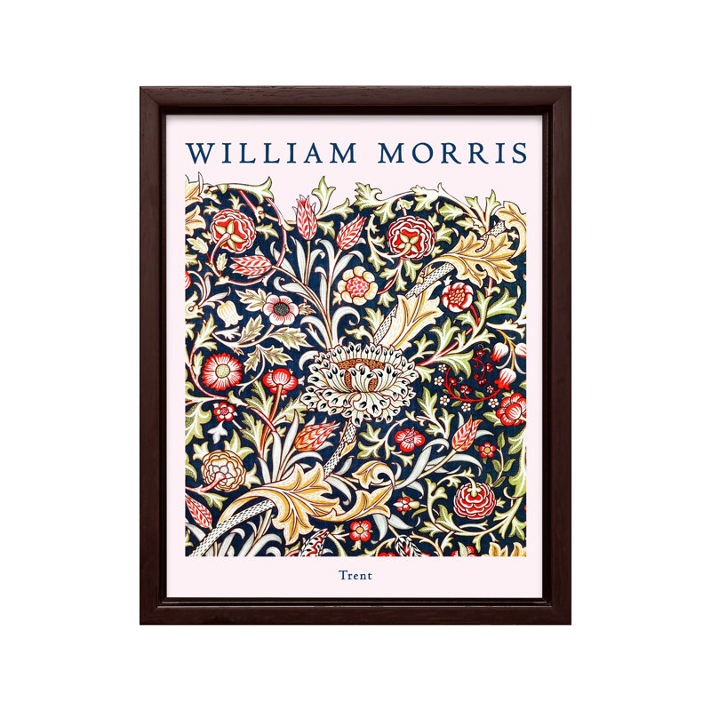 William Morris - Trent No1, Canvas, 11"H x 14"W, Brown Framed