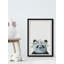 «Floral Crowned Panda, reproduction encadrée-339095327