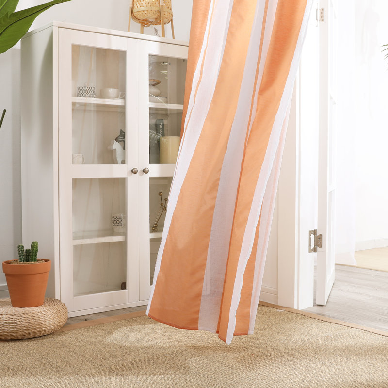 Dearious Sheer Curtain Pair, Width 140 x Drop 138 cm, Orange