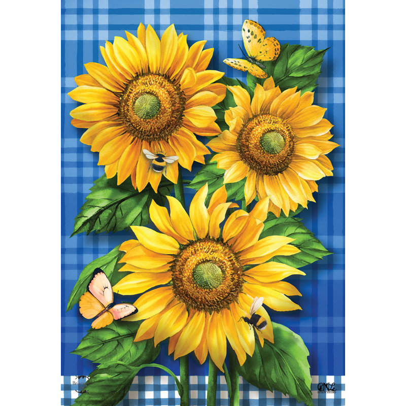 Drapeau bleu des tournesols