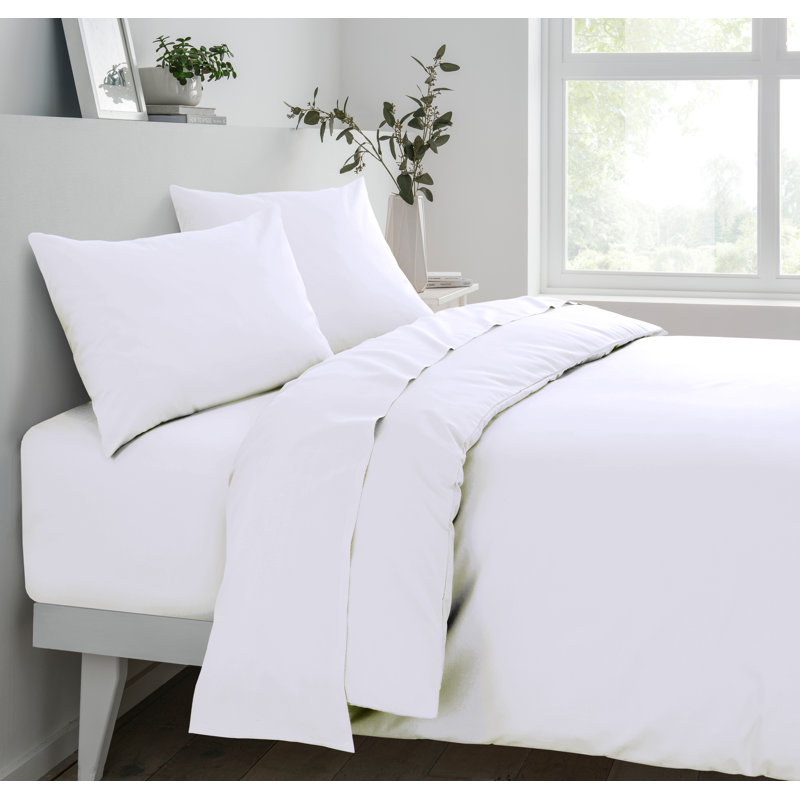 Deluxe Fitted Sheet - White, Double