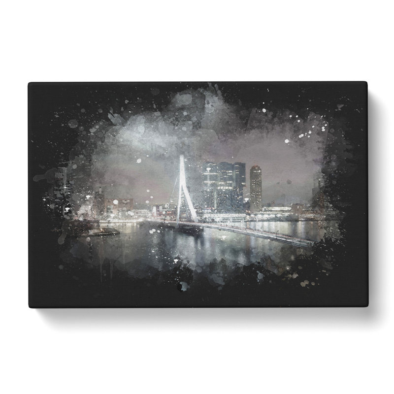 Rotterdam Skyline - Wrapped Canvas Print, 50cm H x 76cm W x 3cm D