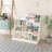 Kids Bookshelf and Toy Storage Organizer, Multifunctional 4 Tier Wooden Kids Book Shelf with  Bookcase Display Stand