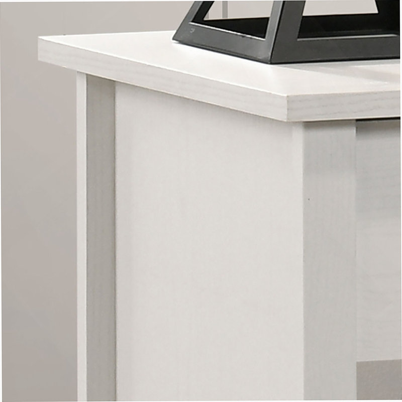 Table de chevet 1 tiroir, table de chevet avec tablette ouverte, Blanc