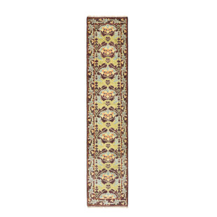 Tapis de couloir 3 x 20 bourgogne inspiré de William Morris