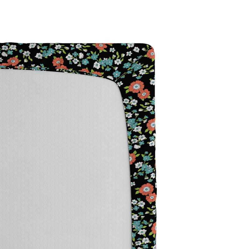 Microfiber Floral Fitted Sheet, Twin XL Fitted Sheet