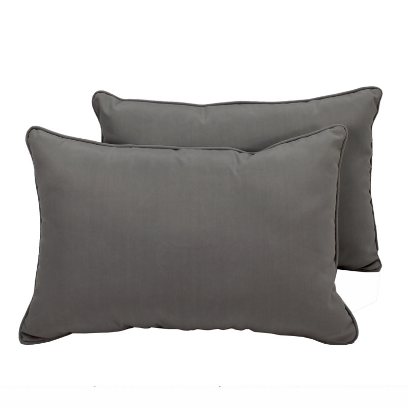 Housse et insert de coussin rectangulaire intérieur / extérieur Element, Gris, 16 po x 24 po