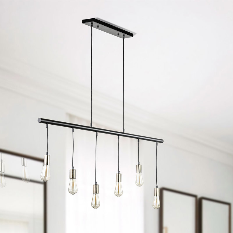 Luminaire suspendu pour îlot de cuisine 6 lumières Coralayne