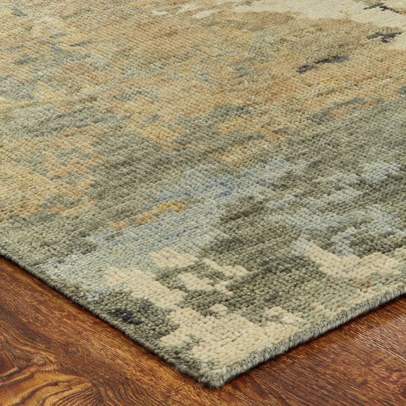 Gaastra Wool Abstract Area Rug in Beige, Rectangle 3' x 5'