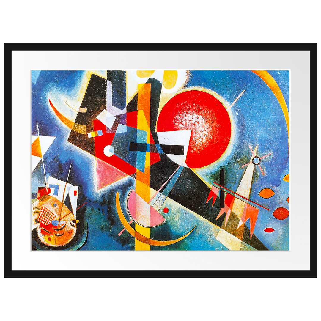 Wassily Kandinsky - Im Blau - Im Bilderrahmen Mit Galerie-Passepartout