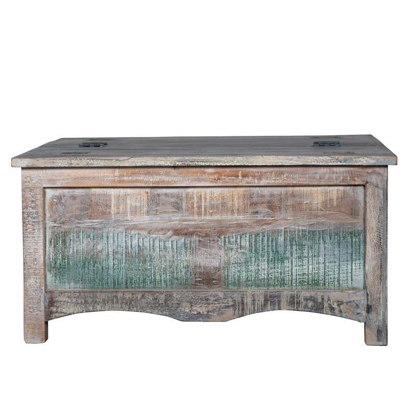 Barbagallo Solid Wood Single Coffee Table, White Washed
