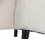 Lit plateforme tapissier très grand avec tête de lit courbée en tissu King Boucle, sérénité beige