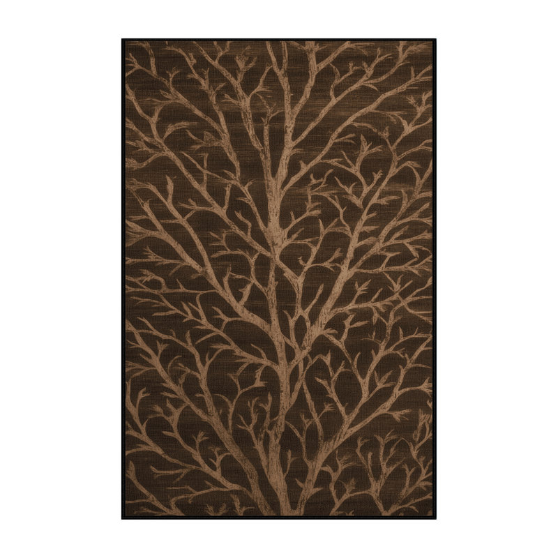 Tapis brun lavable à la machine, Rectangulaire 2 pi x 3 pi