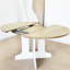 Table de salle à manger Style, table ovale extensible 59 po x 43 po avec rallonge amovible, table en placage blanc pour la cuisine, conception détachable