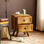 Table de chevet avec 2 tiroirs de rangement faciles à installer