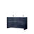 Navy Blue Double Bath Vanity 60 In. W X 20 In. D, Quartz Top And Brushed Nickel Faucet Set-1285081300