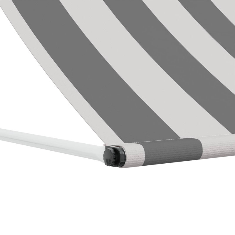 VidaXL Retractable, White/Anthracite Striped, 250cm W x 150cm D