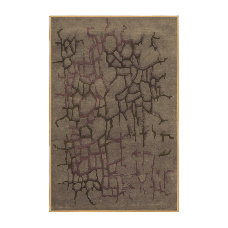 Tapis contemporains brun lavable à la machine 2587, Rectangle 2 pi x 3 pi