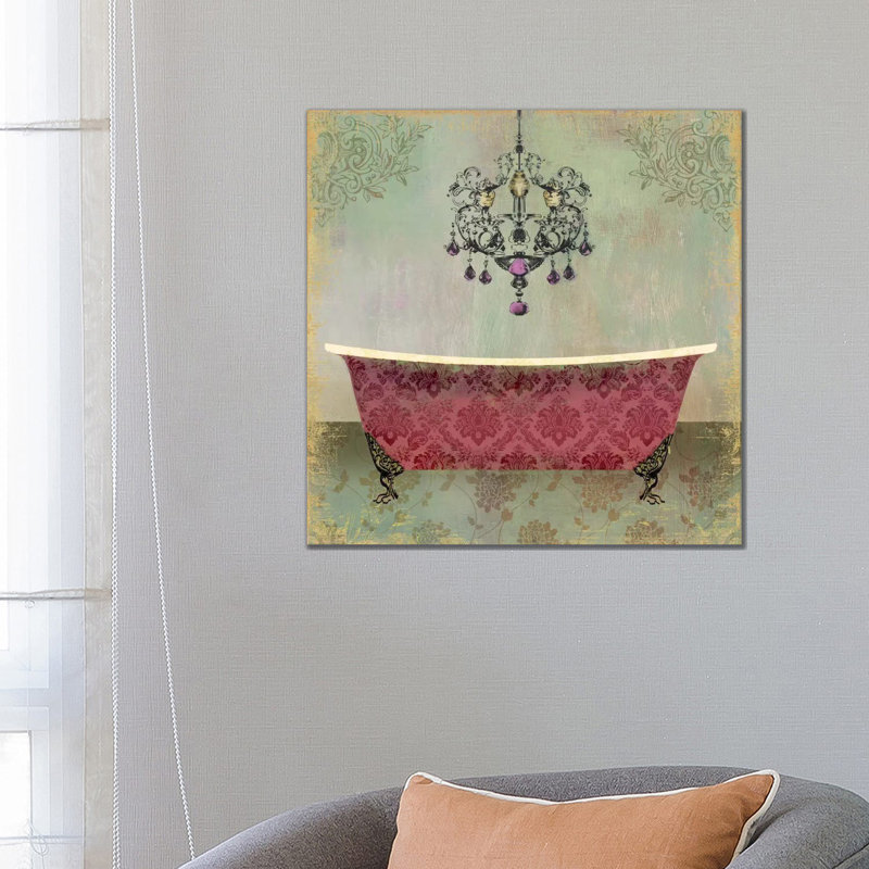 Boudoir Bath II - Wrapped Canvas Painting, 66.04 cm H x 66.04 cm W x 3.175 cm D
